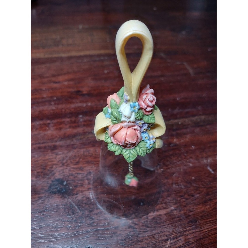 Vintage 1989 Avon FLORAL BOUQUET CRYSTAL BELL